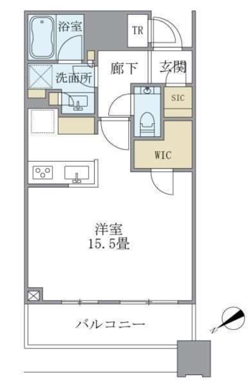 ブリリアタワーズ目黒　504号室　間取り