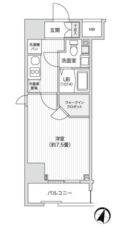 レジディア笹塚２　1201号室　間取り