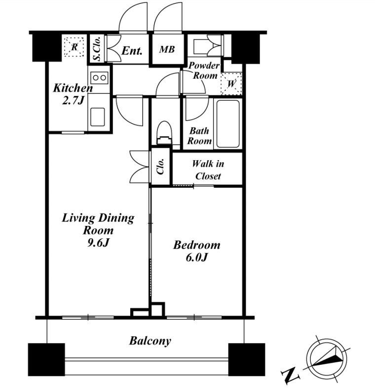 KDXレジデンス戸越　702号室　間取り