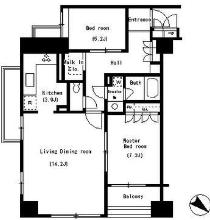 パークアクシス南麻布　503号室　間取り