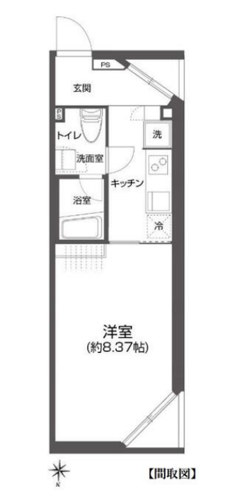 プラティーク白金　203号室　間取り