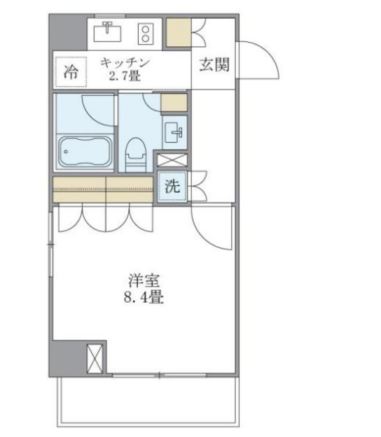Brillia ist 白金高輪（旧アパートメンツ白金高輪）　201号室　間取り