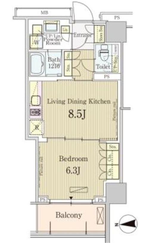 パークアクシス池田山　339号室　間取り
