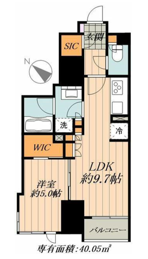 シティハウス東京八重洲通り　5F号室　間取り