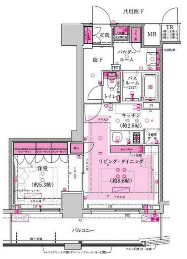 ザ・レジデンス赤坂檜町　902号室　間取り