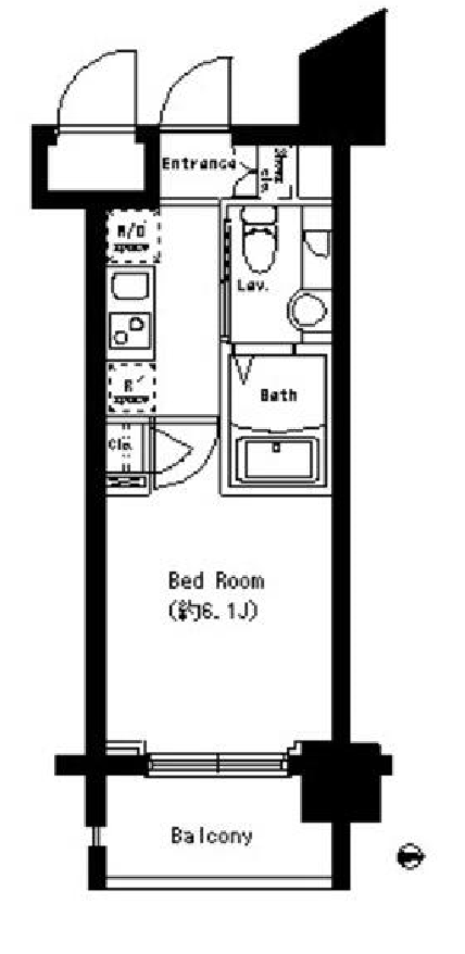 パークキューブ大井町　303号室　間取り