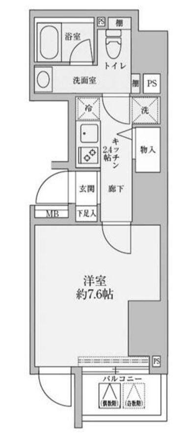 リヴシティ赤坂　801号室　間取り