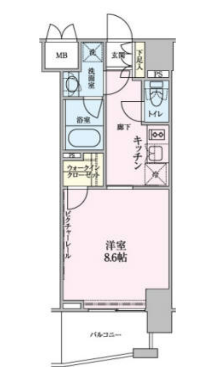 ザ・レジデンス赤坂檜町　802号室　間取り