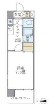 イーストコート芝　1006号室　間取り