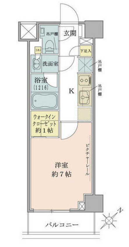 ザ・パークワンズ目黒不動前　512号室　間取り