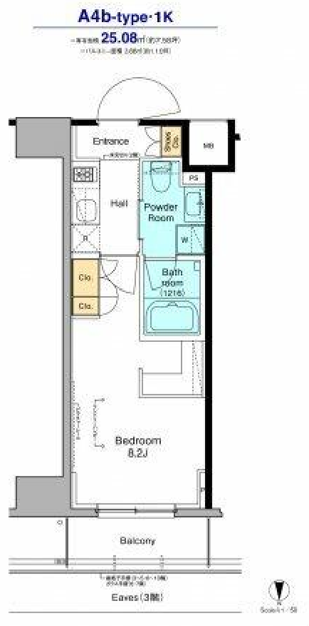 プラウドフラット木場Ⅱ　809号室　間取り