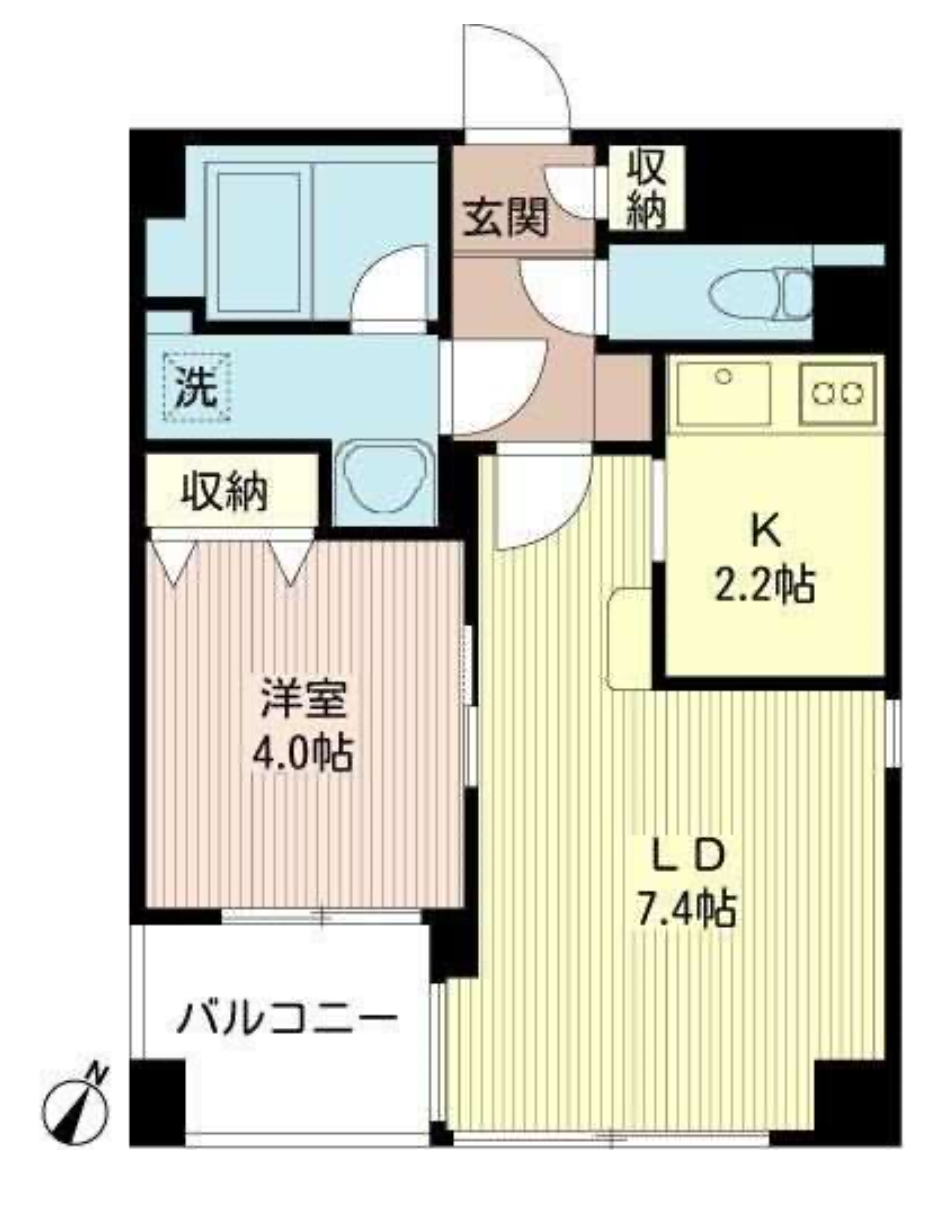 ルボラパン行人坂　301号室　間取り