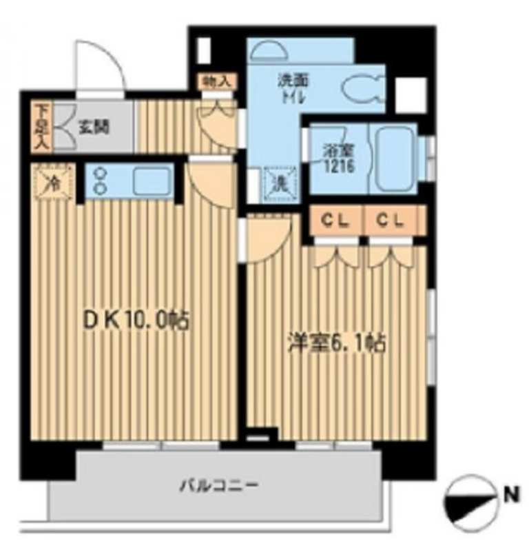 ラクラス田町　201号室　間取り