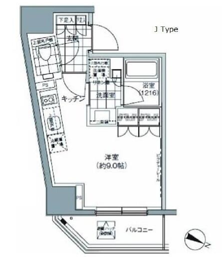 パークハビオ北品川　403号室　間取り