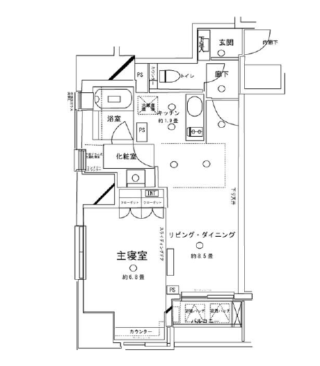 ピアース乃木坂　202号室　間取り