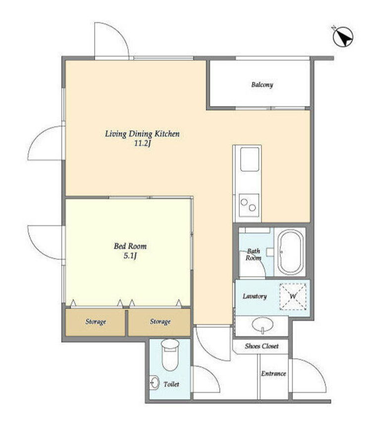 南平台ヒルトップハウス（Nanpeidai Hilltop House）　303号室　間取り