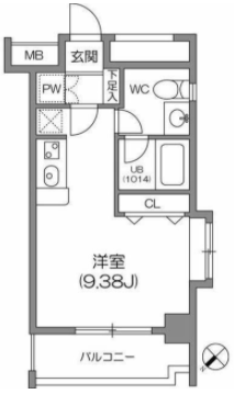 ルクレ森下レジデンス　1105号室　間取り