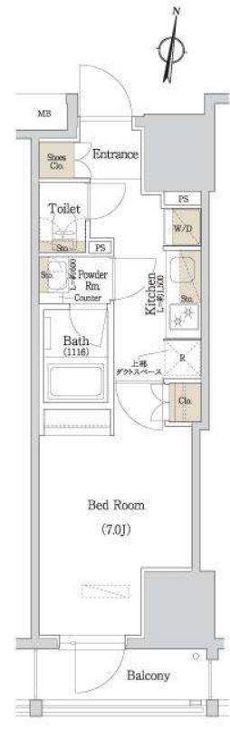 アーバネックス西新宿　503号室　間取り