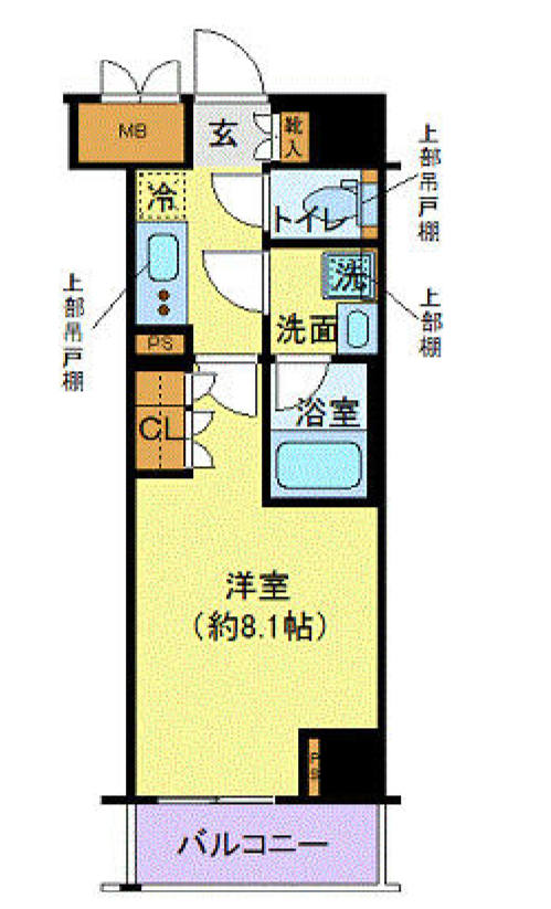 ディアレイシャス港区海岸　802号室　間取り