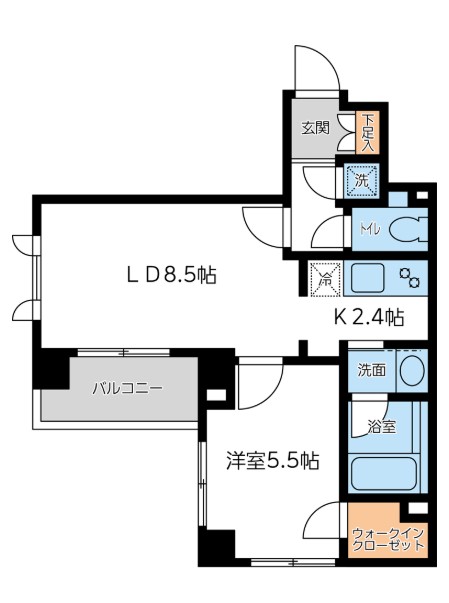 シティスパイア若松町　205号室　間取り
