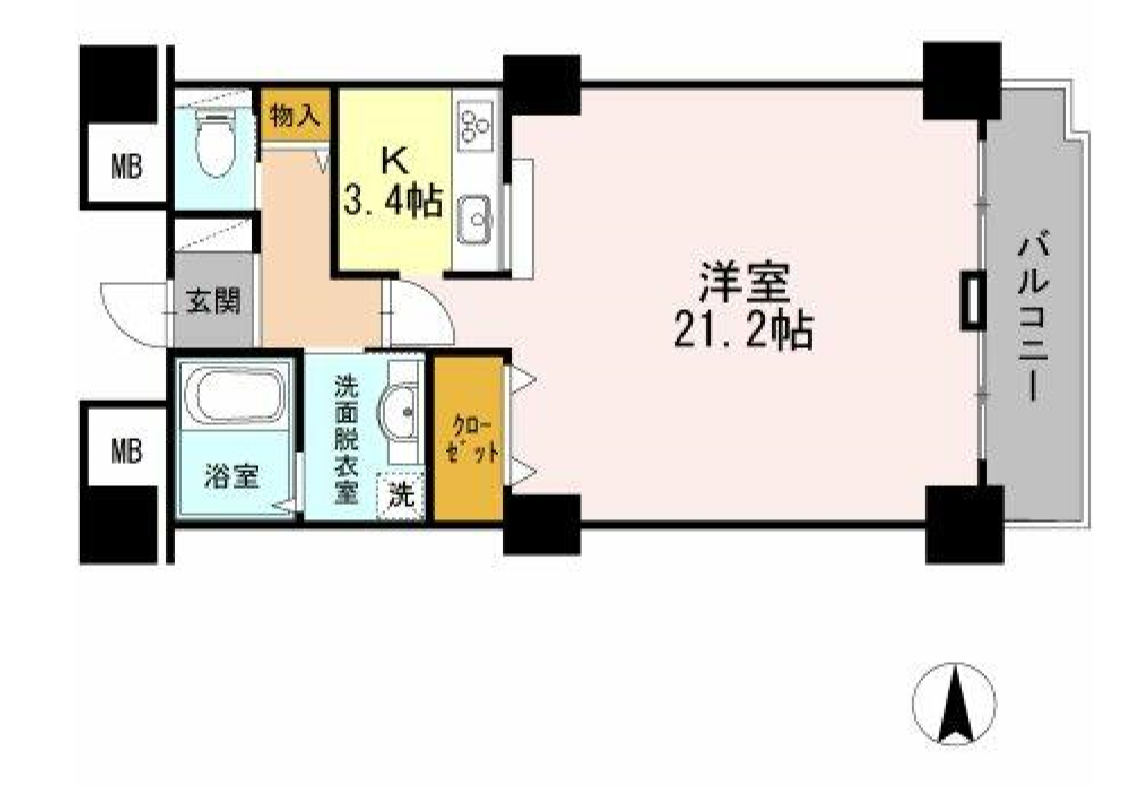品川シーサイドビュータワー　Ⅱ309号室　間取り