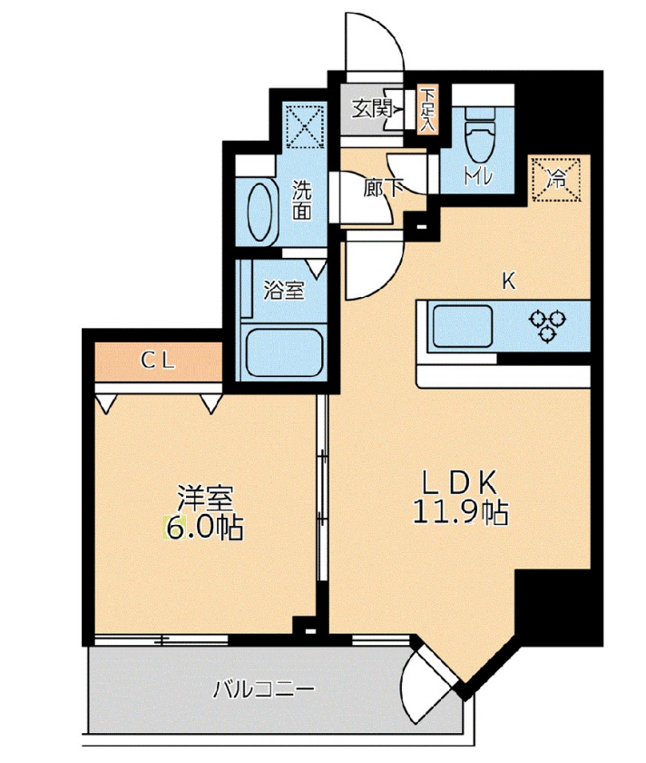 プライマル品川大森海岸　501号室　間取り