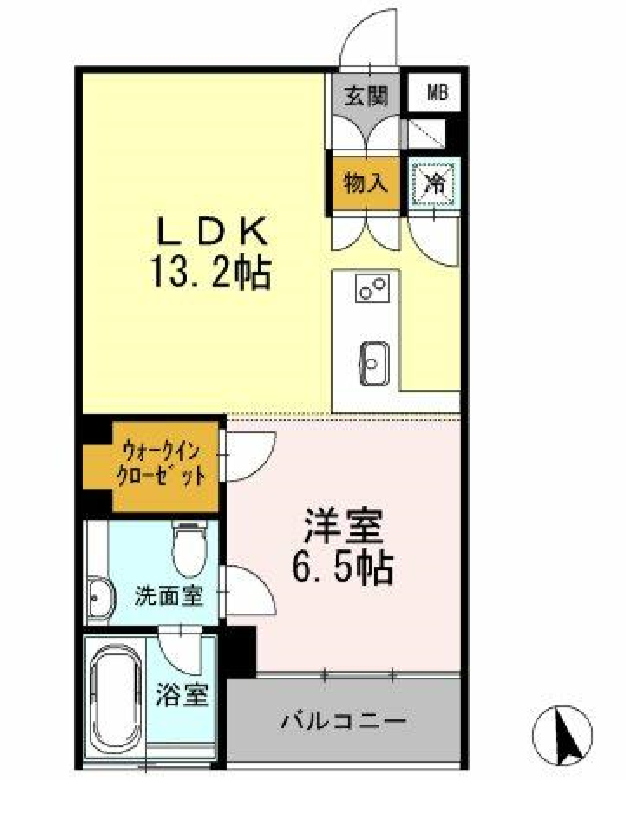 カスタリア目黒長者丸　405号室　間取り