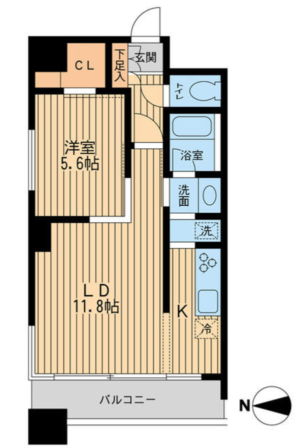 ドゥーエ清澄白河　702号室　間取り