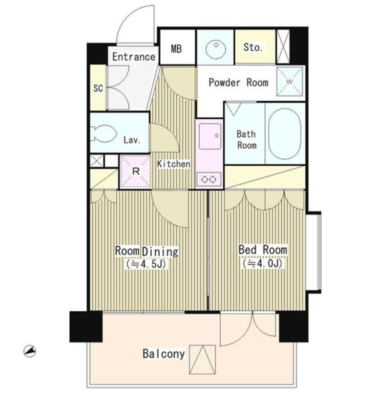 コートラクリア京橋　901号室　間取り