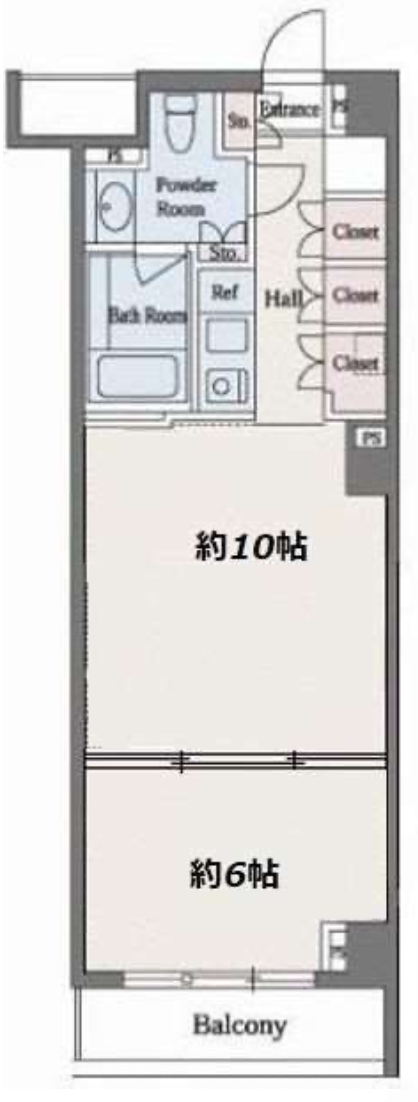六本木デュープレックスＭ‘ｓ　310号室　間取り