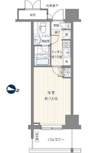 MFPRコート木場公園　614号室　間取り