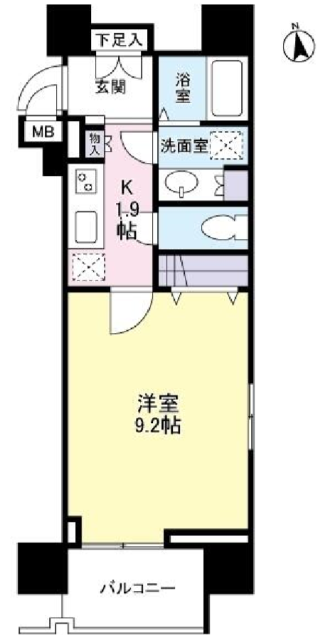 ガーラプレイス新宿御苑　208号室　間取り