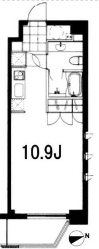 フレンシア麻布十番ノース　706号室　間取り