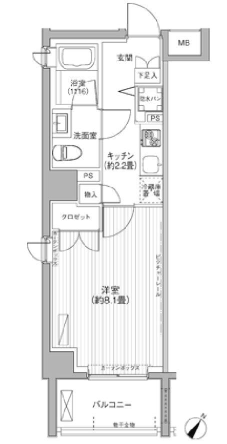 BAUHINIA AKASAKA　301号室　間取り