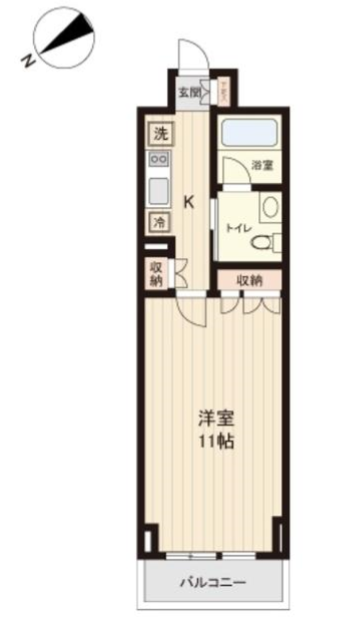 プラティーク清澄白河　414号室　間取り