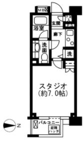 レジディア新宿イースト2　307号室　間取り