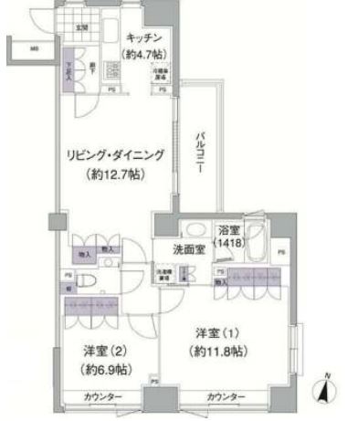 アビティ目黒　410号室　間取り