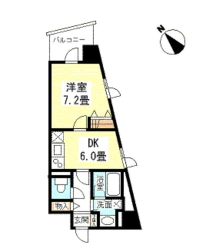 TKフラッツ渋谷　1205号室　間取り