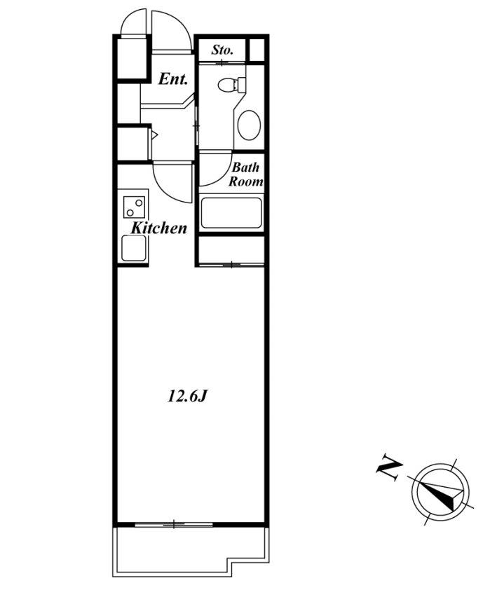 ミルーム南青山　203号室　間取り