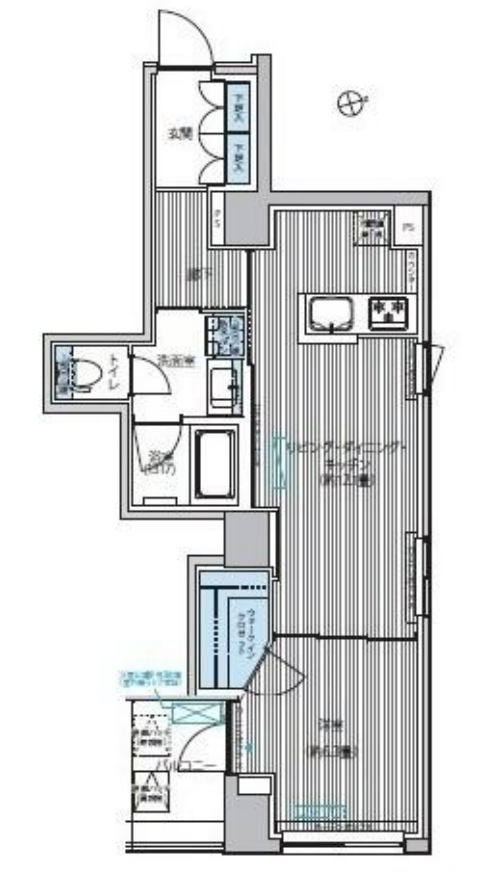 RODIA日本橋茅場町（旧御幸レジデンス日本橋茅場町）　1006号室　間取り
