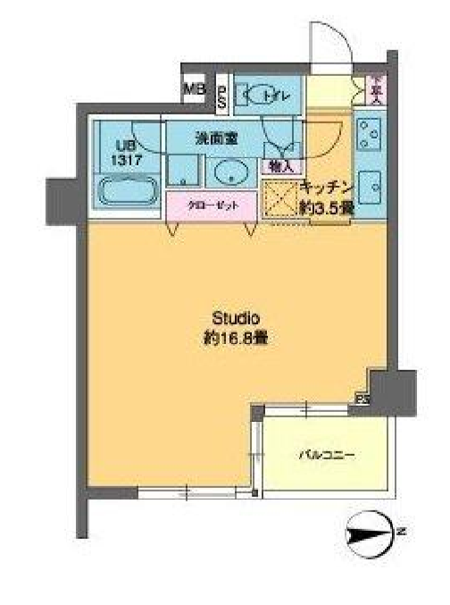 カスタリア高輪　506号室　間取り