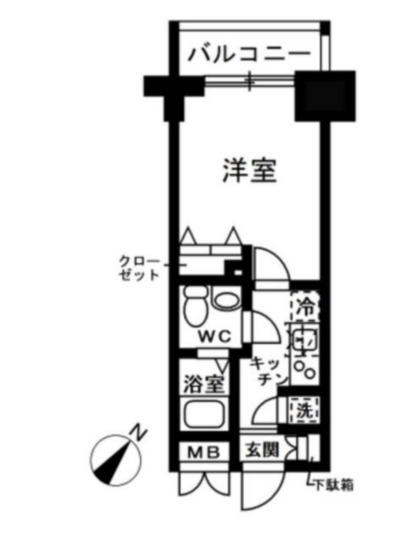 レジディア日本橋人形町2　1206号室　間取り