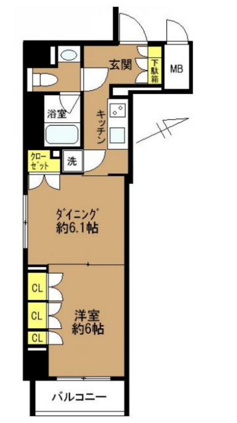フィース水天宮前　501号室　間取り