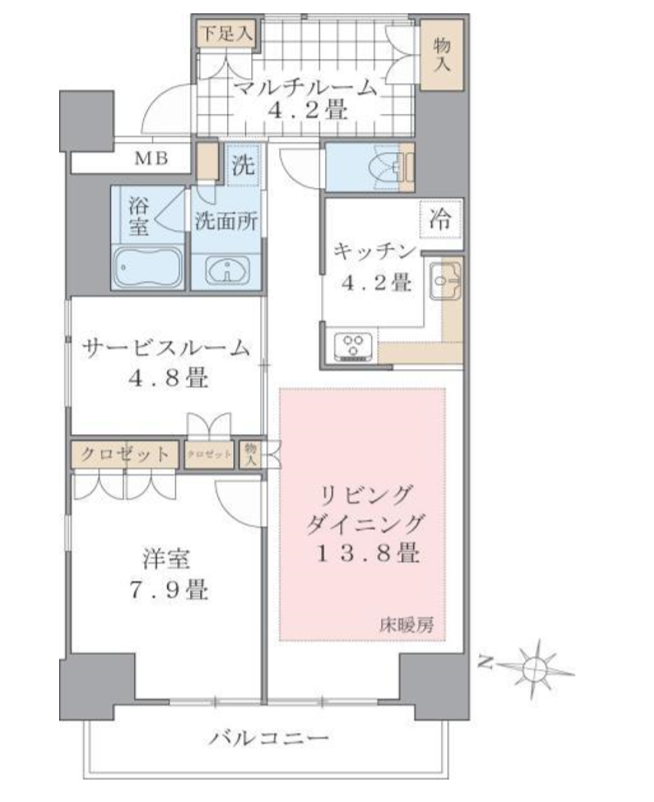 Brillia ist 東雲キャナルコート（旧アパートメンツ東雲キャナルコート）　1003号室　間取り