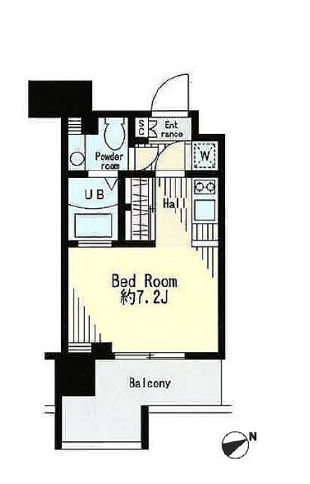 レジディア市谷薬王寺　606号室　間取り