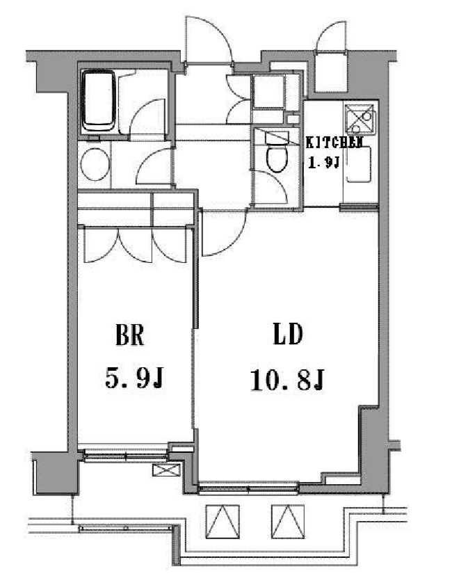 THE HERMITAGE　405号室　間取り
