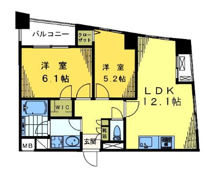 ユニロイヤル西早稲田　1301号室　間取り