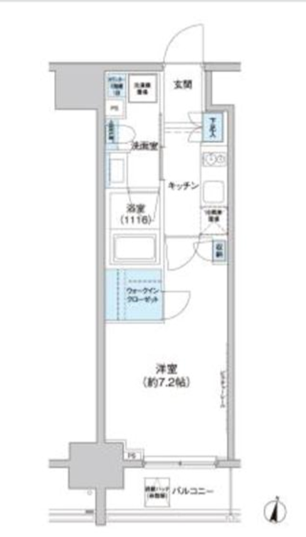 パークキューブ西新宿　602号室　間取り