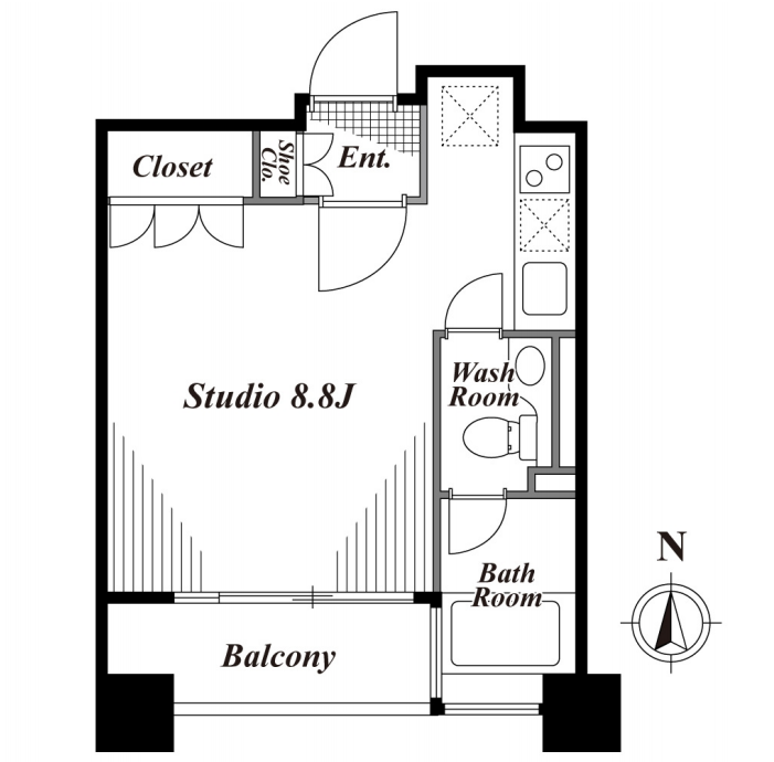 キャビンアリーナ南青山　1202号室　間取り