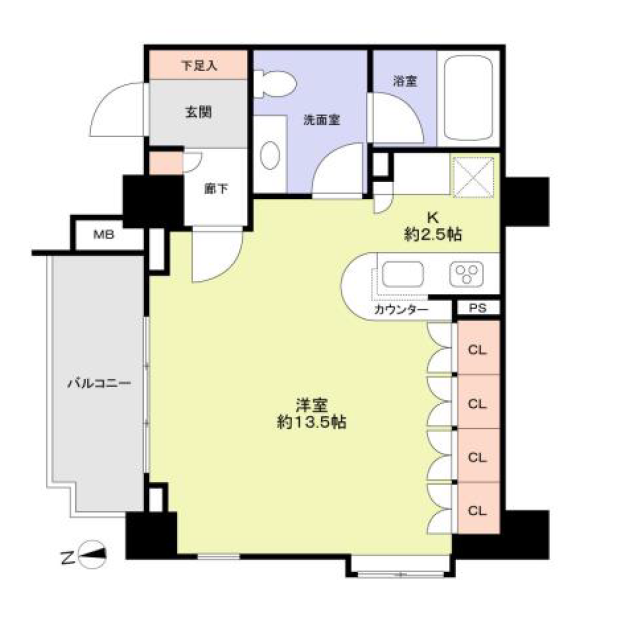 ピアース神楽坂　1001号室　間取り